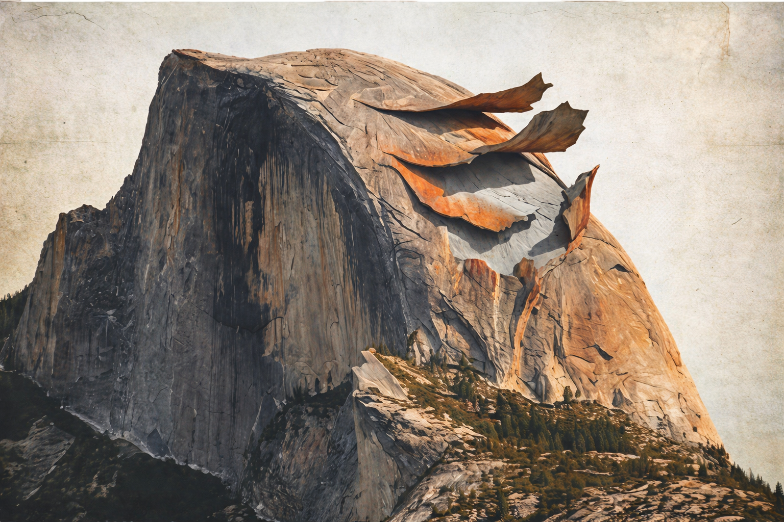 Alívio de pressão em rocha granítica