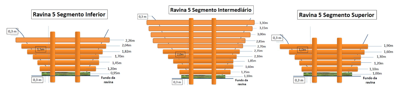 Montagem comparativa dos tipos de erosão