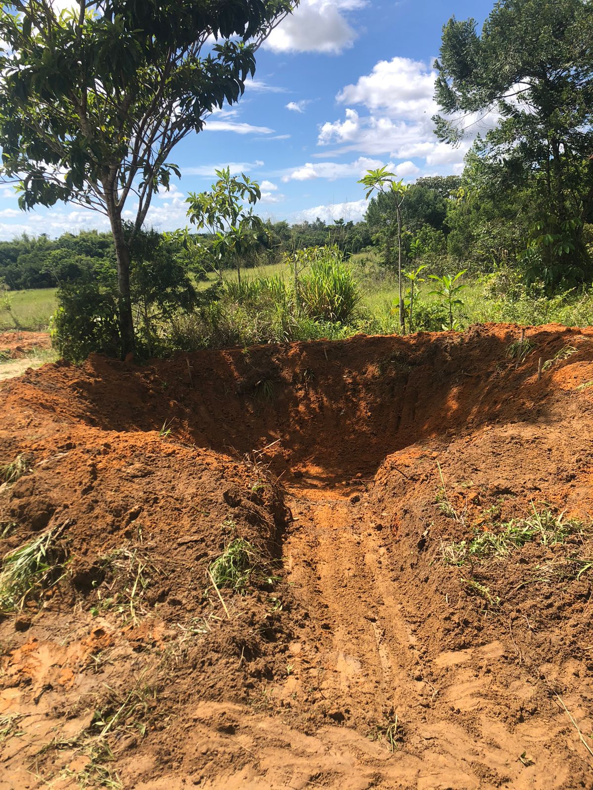 Montagem de bacia de captação