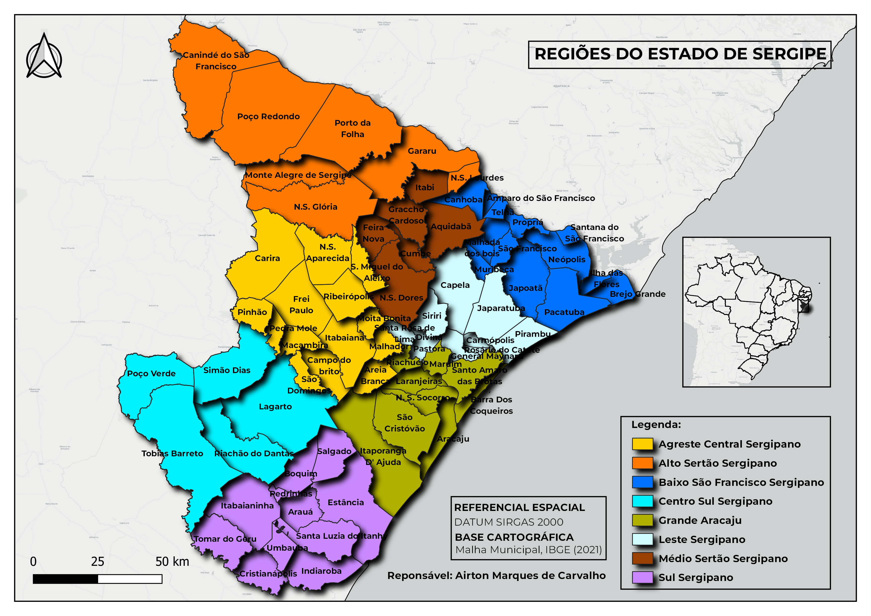Território de estudo no Sul de Sergipe